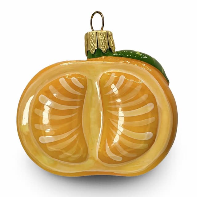 Ёлочная игрушка Половинка мандарина, Ленигрушка