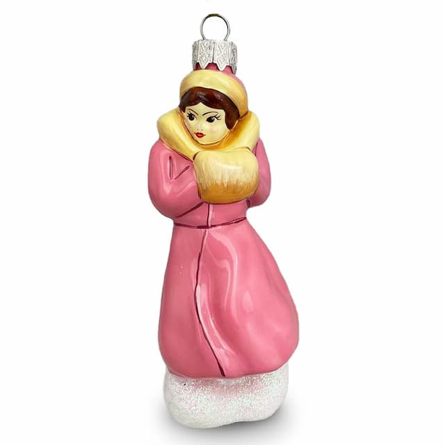 Ёлочная игрушка Девочка с муфтой Анна Ленигрушка