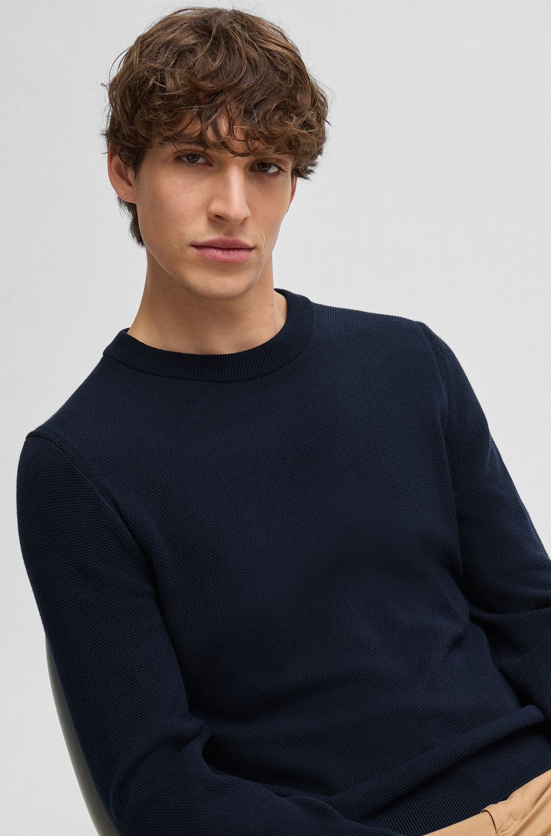 Мужской хлопковый джемпер BOSS Black | Фото 5